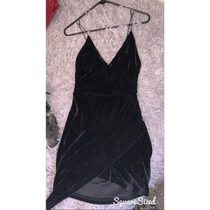 Sexy backless velvet dress